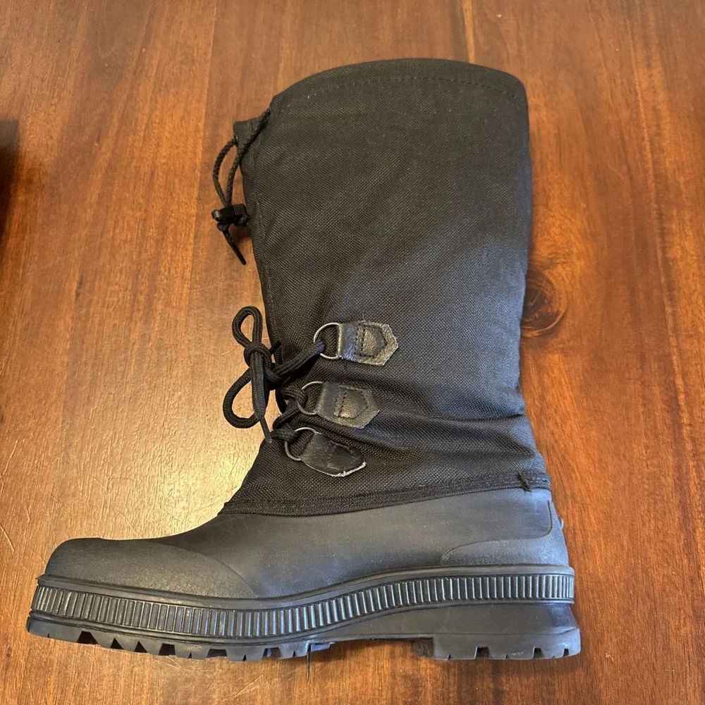 Vintage Sorel Kaufman Canada Winter Boots Mens 10 Black Pac Boots Felt‎ Lined